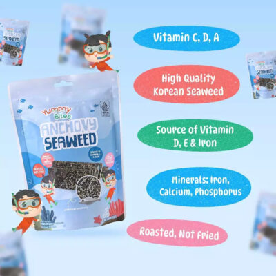 Yummy Bites Anchovy Seaweed 30 GR Snack Sehat Cemilan Anak halal thumbnail 4