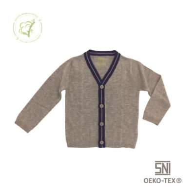Bamboo and Bub - V-Neck Cardigan Plain - Cardigan Anak thumbnail 2