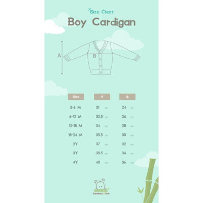 Bamboo and Bub - V-Neck Cardigan Plain - Cardigan Anak thumbnail 3
