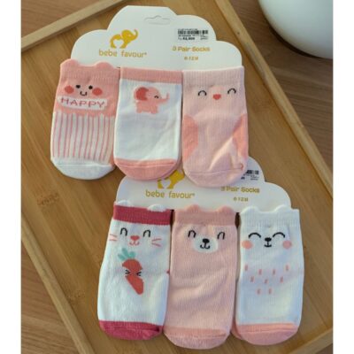 Bebe Favour 3 Pair Sock - Kaos Kaki Bayi Perempuan
