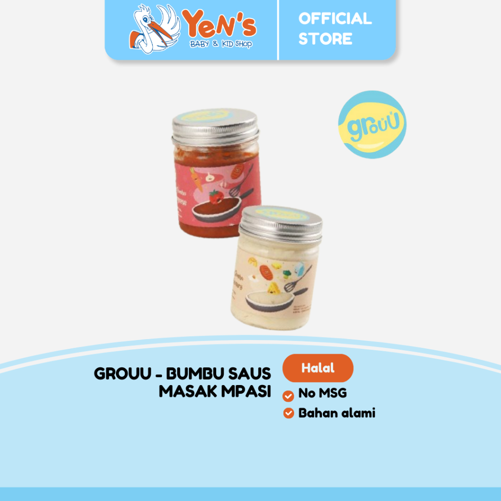 Grouu - Bumbu Saus Masak MPASI Carbonara Bolognese - Alami No MSG HALAL