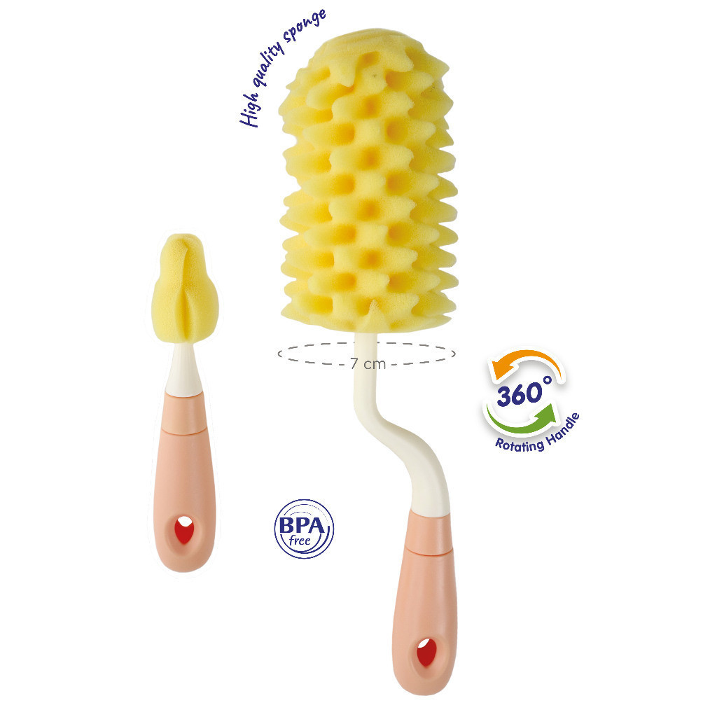 BabySafe BS370 Sponge Bottle & Teat Brush BPA FREE