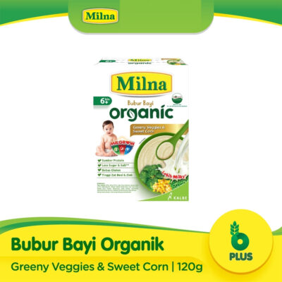 MILNA Bubur Organic 6+ Greeny Veggies & Sweet Corn 120 G thumbnail 2