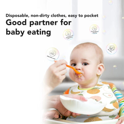 Sakumini Disposable Bib Slaber Celemek Tatakan Air Liur Bayi Anak 1 box : Isi 20pcs thumbnail 5