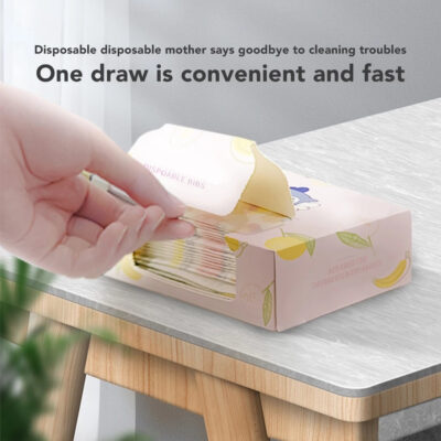 Sakumini Disposable Bib Slaber Celemek Tatakan Air Liur Bayi Anak 1 box : Isi 20pcs thumbnail 8