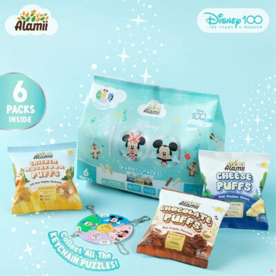 Limited Edition Disney 100 x Alamii Puffs Variety Pack (Bonus! Collectible Key Chain Puzzle) thumbnail 4