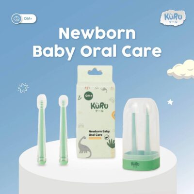 Kuru Baby 2in1 Oral Care - Sikat Pembersih Mulut Gigi Lidah Bayi