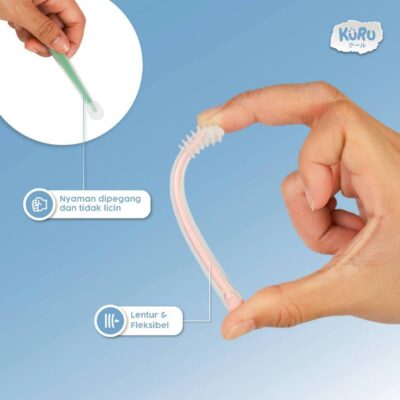 Kuru Baby 2in1 Oral Care - Sikat Pembersih Mulut Gigi Lidah Bayi thumbnail 3