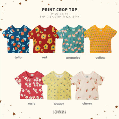 BOHOPANNA - PRINT CROP TOP - Atasan Anak Perempuan thumbnail 2