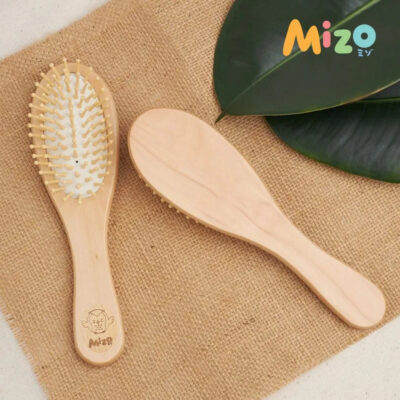 MIZO Premium Natural Bamboo Goat Hair Brush and Comb - Sisir Bayi & Anak thumbnail 7