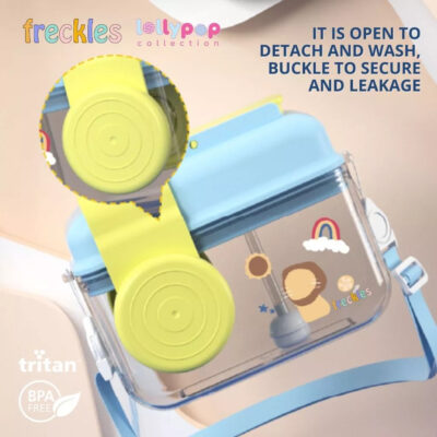 Freckles botol minum Anak Tritan Bottle 400ml - Lollypop Camera Straw bottle BPA FREE thumbnail 2