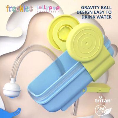 Freckles botol minum Anak Tritan Bottle 400ml - Lollypop Camera Straw bottle BPA FREE thumbnail 3