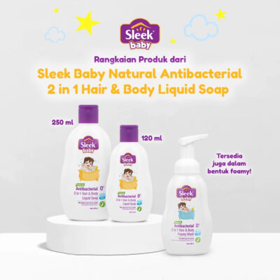 Sleek Baby Antibacterial 2 in 1 Hair & Body Liquid Soap Botol 120ml / 250ml thumbnail 5
