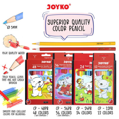 Joyko Pensil Warna Superior Quality Color Pencils Hexagonal Grip PB
