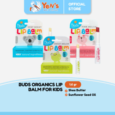 Buds Organics Lip Balm for Kids - Pelembab Bibir Anak - 100% Natural Ingredients