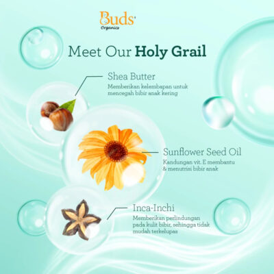 Buds Organics Lip Balm for Kids - Pelembab Bibir Anak - 100% Natural Ingredients thumbnail 4