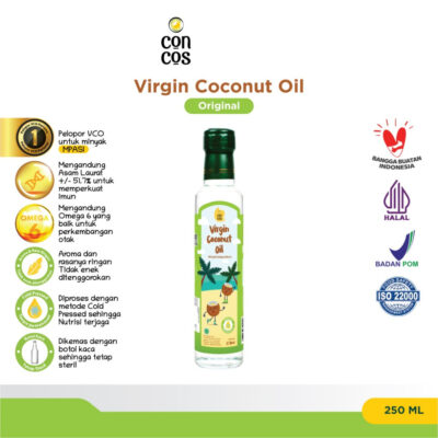 Concos Virgin Coconut Oil Original 250 ml / Minyak MPASI / VCO / Minyak Kelapa Murni 100%
