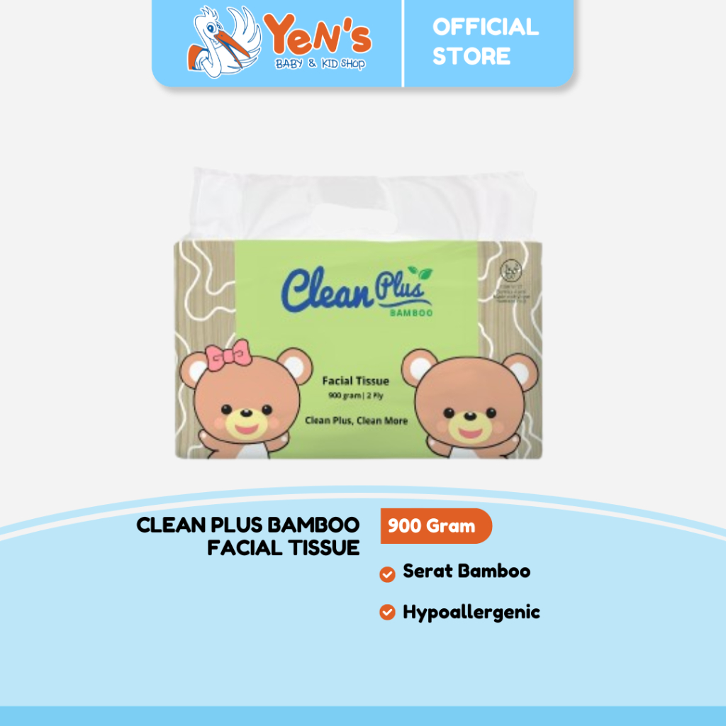 Clean Plus Bamboo Facial Tissue 900 Gram - Tissue Kering