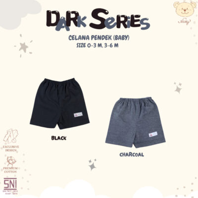 NARY Dark Series - Celana Pendek Bayi 0-6 bulan (1 pcs)