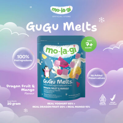 Molagi Gugu Melts 20g / Freeze-dried yogurt melts with fruits Halal thumbnail 2
