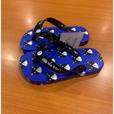 Sandal Konnichiwa - Cat Face Kids Black - Sandal Jepit Anak thumbnail 2