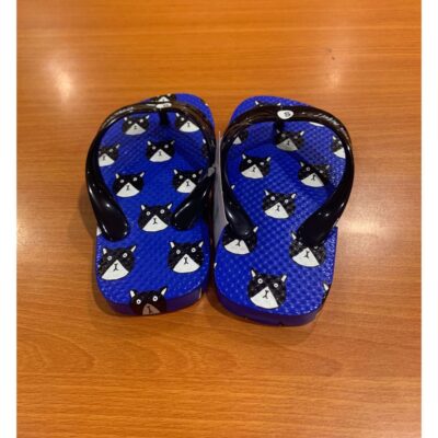 Sandal Konnichiwa - Cat Face Kids Black - Sandal Jepit Anak thumbnail 3
