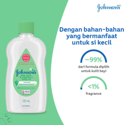 JOHNSON'S Aloe Vera Oil - 125ml - Teruji klinis lembut di kulit bayi thumbnail 5