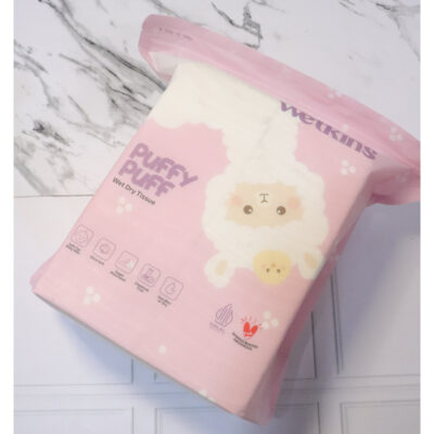 Wetkins Puffy Puff Wet Dry 250s / Tisu Kering bayi
