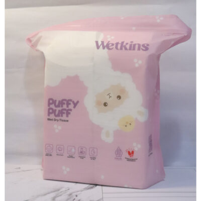 Wetkins Puffy Puff Wet Dry 250s / Tisu Kering bayi thumbnail 2