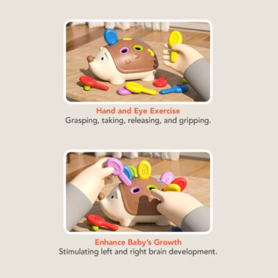 Sakumini Landak Plug In Fun Activity Mainan Latihan Motorik Sensorik Keterampilan Bayi Anak ( 1 PCS ) thumbnail 5
