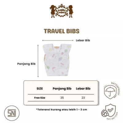 Petite Mimi Travel Disposable Baby Bibs - Celemek Makan Bayi Isi 10 Per Pack - SNI thumbnail 4