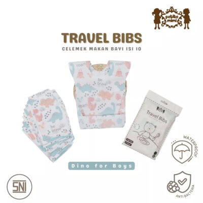 Petite Mimi Travel Disposable Baby Bibs - Celemek Makan Bayi Isi 10 Per Pack - SNI thumbnail 5