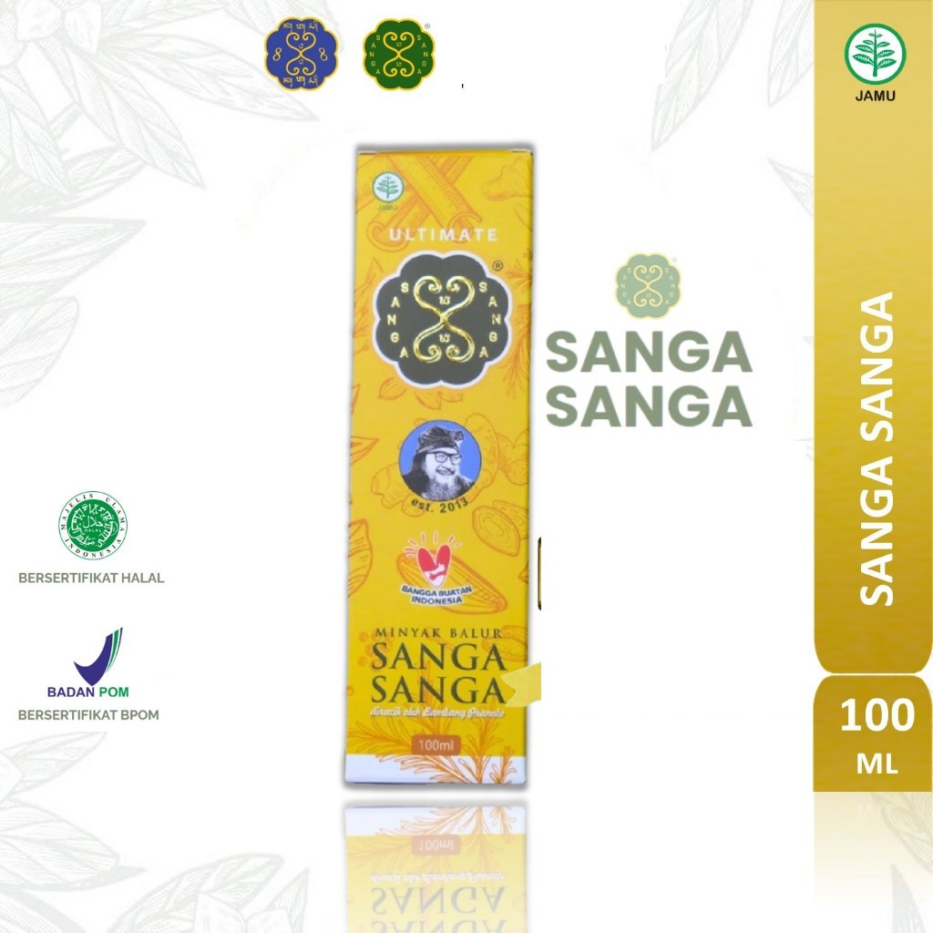 Minyak Sanga Sanga Herbal Organic 100ml - Versi ultimate upgrade kutus kutus premium (KEMASAN BARU)