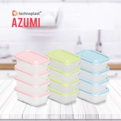 Azumi Bento Set 4 Pcs 450 ML / Kotak Penyimpanan Makanan