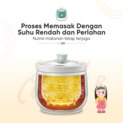 Emily Slow Cooker 1 Lt ESC-38007 / MPASI Cooker / Panci MPASI thumbnail 3