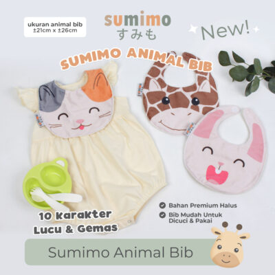 Sumimo Animal Bib / Celemek Makan Bayi / Tatakan Iler Bayi thumbnail 5