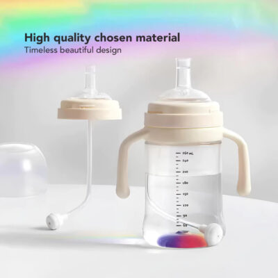 Sakumini Rainbow Botol Minum Sedotan 260ml - Training Sippy Straw Cup Anak Anti Tumpah Gravity Ball thumbnail 4