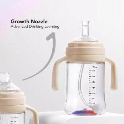 Sakumini Rainbow Botol Minum Sedotan 260ml - Training Sippy Straw Cup Anak Anti Tumpah Gravity Ball thumbnail 6