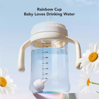 Sakumini Rainbow Botol Minum Sedotan 260ml - Training Sippy Straw Cup Anak Anti Tumpah Gravity Ball thumbnail 8