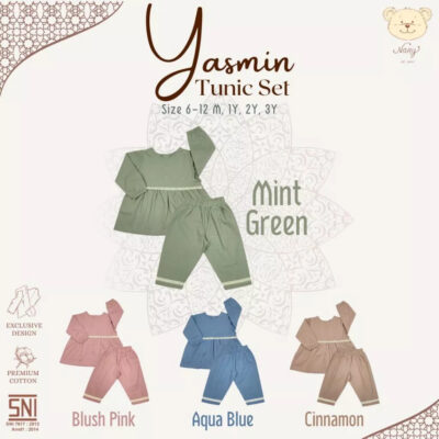 NARY YASMIN TUNIC SET Pakaian Muslim Bayi dan Anak - Setelan Bayi Dan Anak Perempuan (1 Stel)
