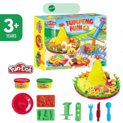 Fun-doh Mainan Edukasi Lilin Plastisin Cetakan Nasi Tumpeng Mini
