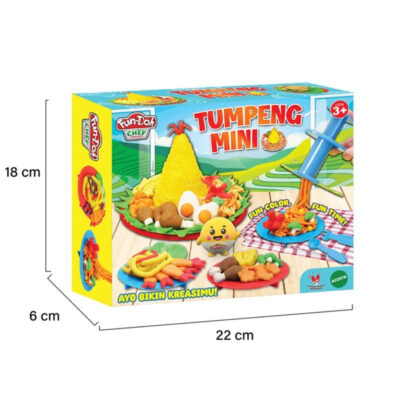 Fun-doh Mainan Edukasi Lilin Plastisin Cetakan Nasi Tumpeng Mini thumbnail 4