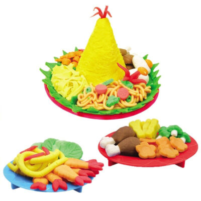 Fun-doh Mainan Edukasi Lilin Plastisin Cetakan Nasi Tumpeng Mini thumbnail 5