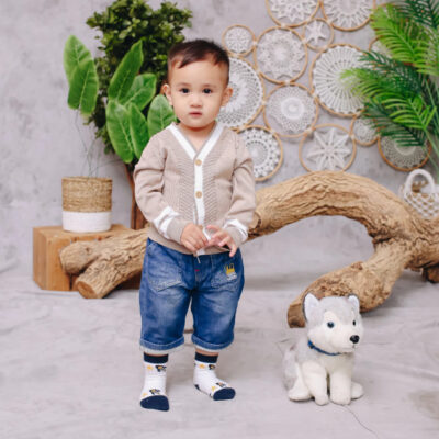 Bamboo And Bub - Hachiro Cardigan - Cardigan Anak Unisex thumbnail 2