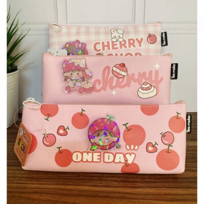 Yea Moko Pencil Case Cherry / Tempat pensil kain Motif cherry / perlengkapan sekolah