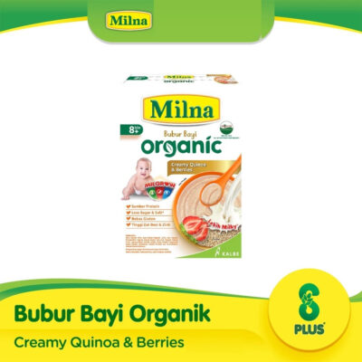 MILNA Bubur Organic 8+ Creamy Quinoa & Berries 100G - Less Sugar & Salt thumbnail 2