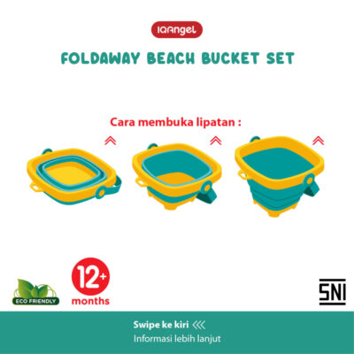 IQAngel Foldaway Beach Bucket Set / Mainan Ember / Mainan Cetakan Pasir Anak SNI thumbnail 2