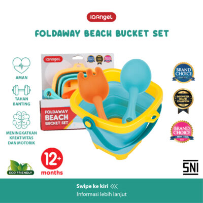 IQAngel Foldaway Beach Bucket Set / Mainan Ember / Mainan Cetakan Pasir Anak SNI thumbnail 4