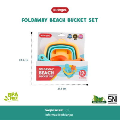 IQAngel Foldaway Beach Bucket Set / Mainan Ember / Mainan Cetakan Pasir Anak SNI thumbnail 5