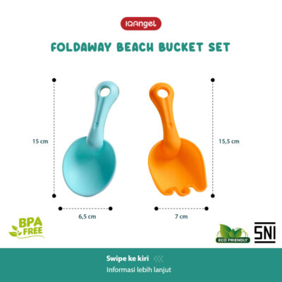IQAngel Foldaway Beach Bucket Set / Mainan Ember / Mainan Cetakan Pasir Anak SNI thumbnail 6